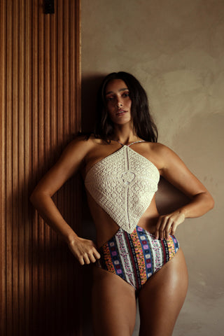 Leva Romina Puffled Sleeves Top & Avy Reversible Bottom by Agua Bendita