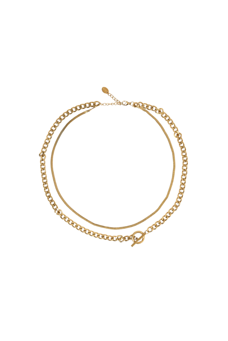 Dolce Double Stack Gold Necklace by Arms of Eve