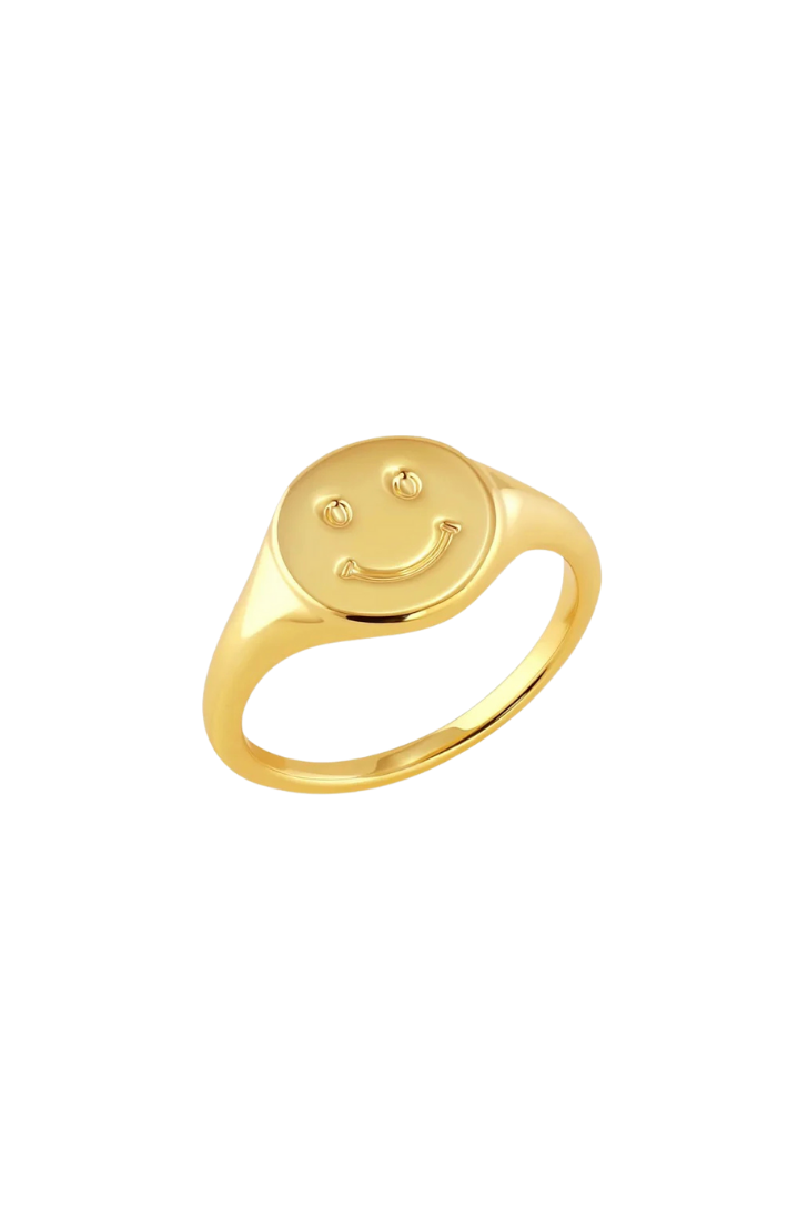 Smiley Ring Gold by Gorjana