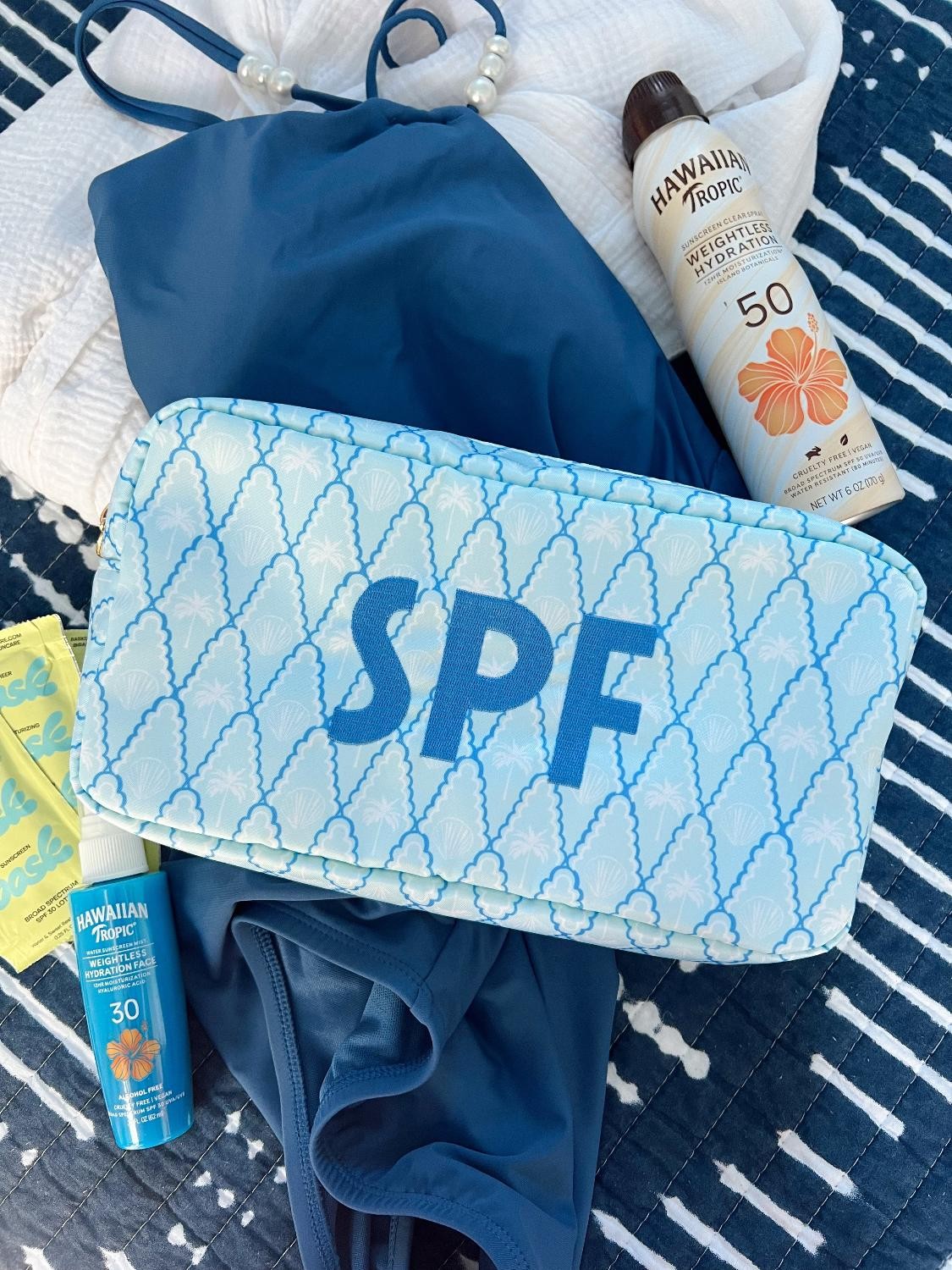 Spf - Blue Palms Large Bag