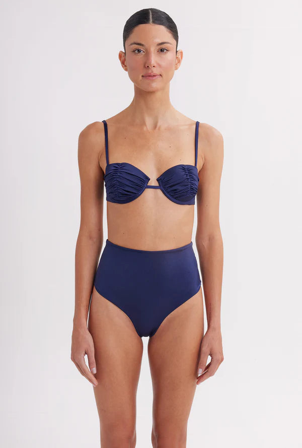 Bikini Top Nyla Navy & Bikini Bottom High Lola Navy by Mar De Lua