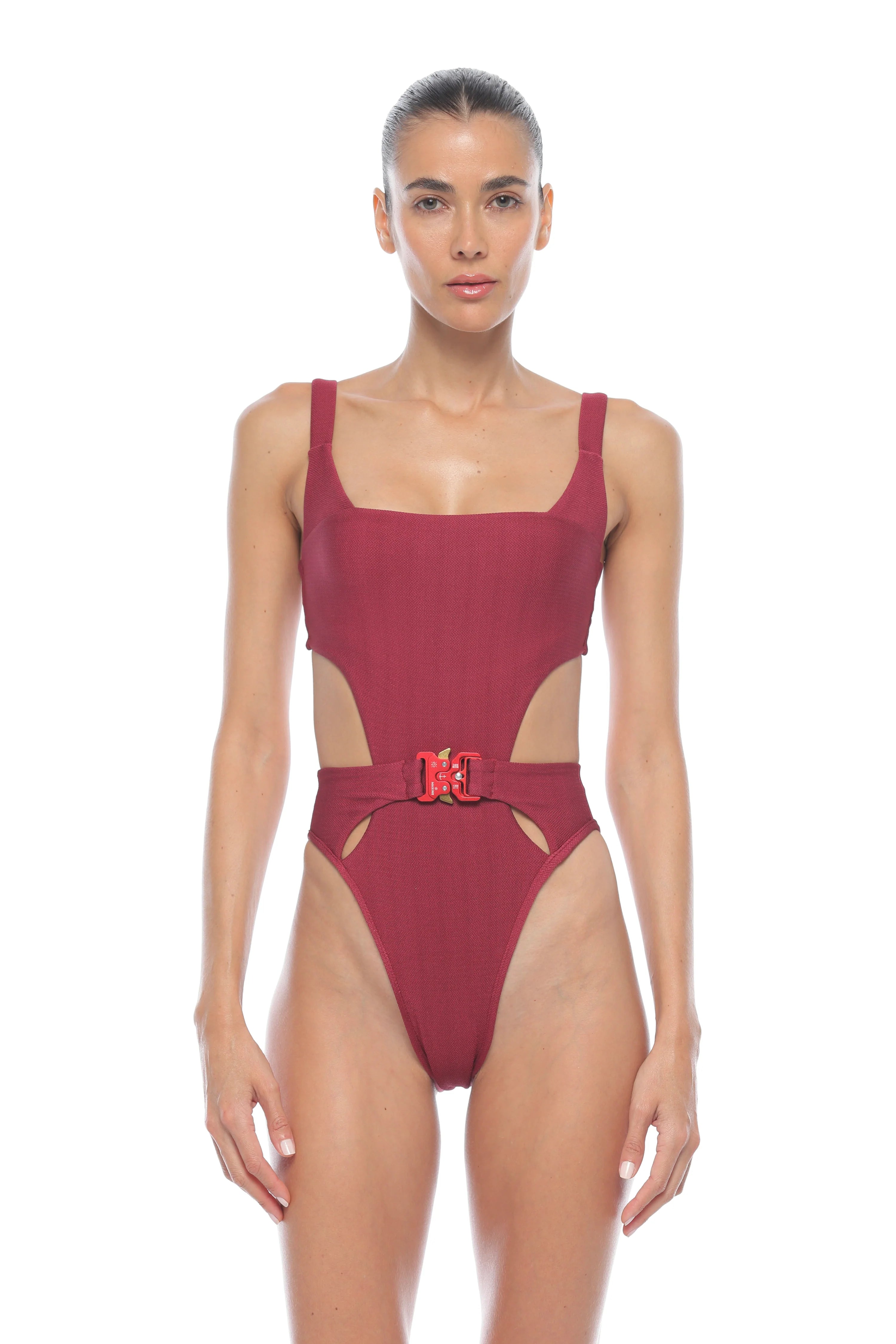 Carter High Leg - Burdeaux By Maxine Yachtwear