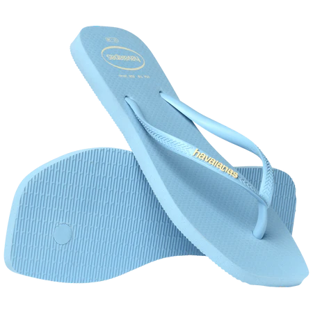 Slim Square Logo Metallic Sandal - Lavender Blue by Havaianas