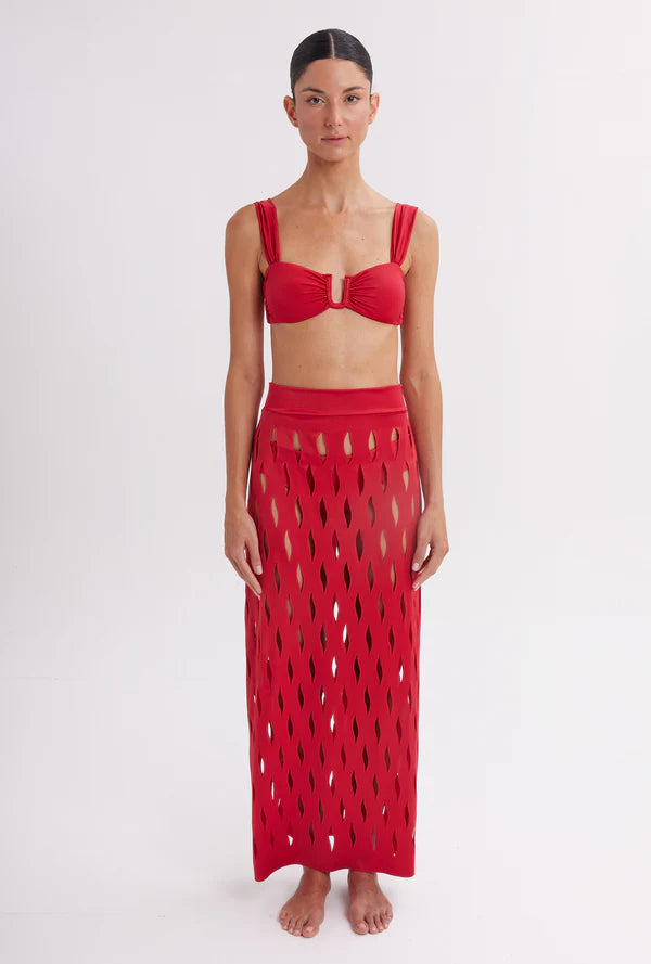 Skirt Filipa Escarlata by Mar de Lua