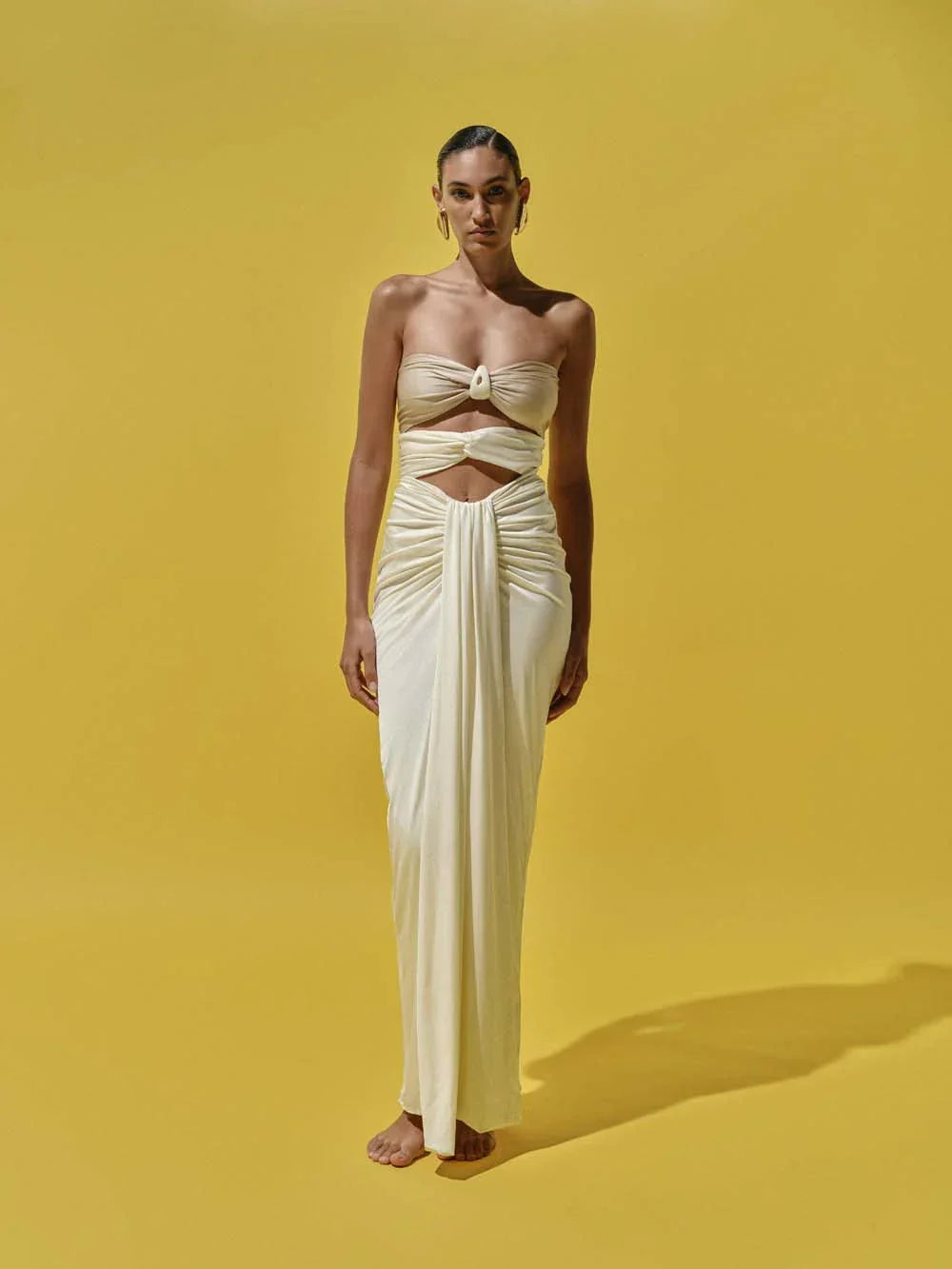 Giselle Maxi Dress - Marble Ivory by Baobab