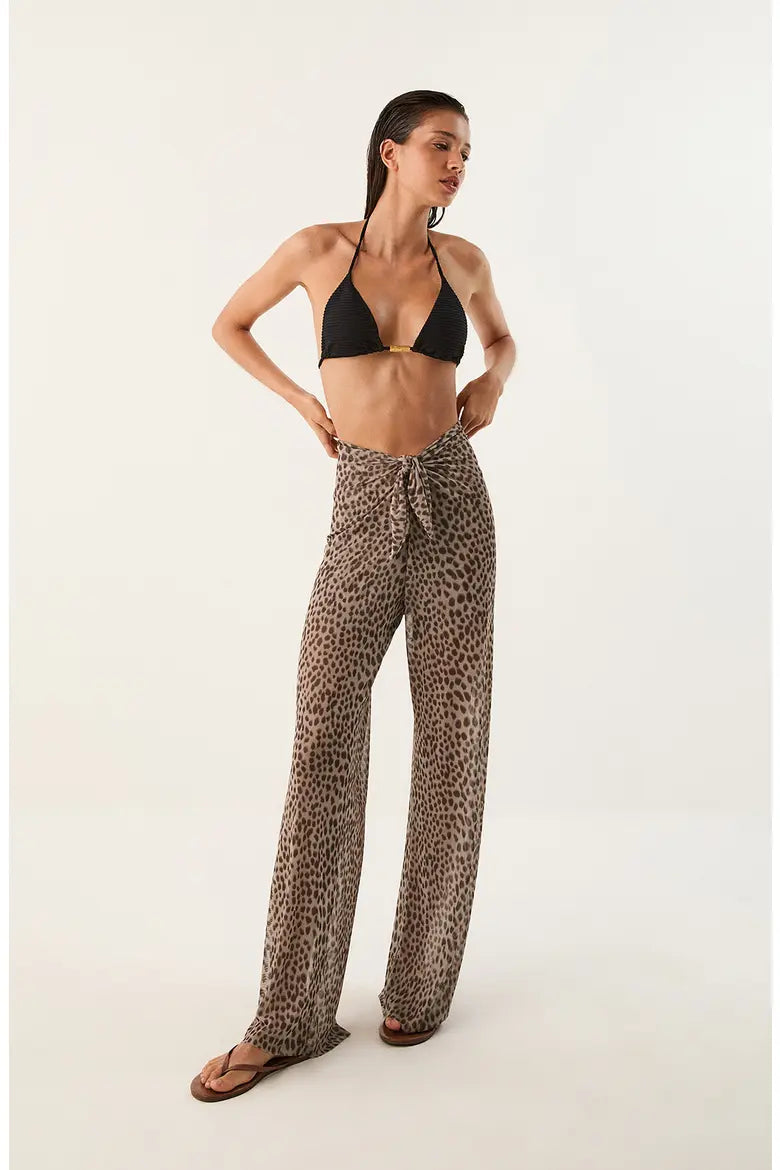 Pareo Cover Up Pants - Brown Multi By Vix Paula Hermanny