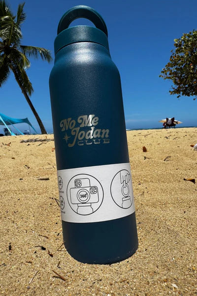 HydraGrip™ Water Bottle + Phone Stand Deep Teal — No Me Jodan Club by VP