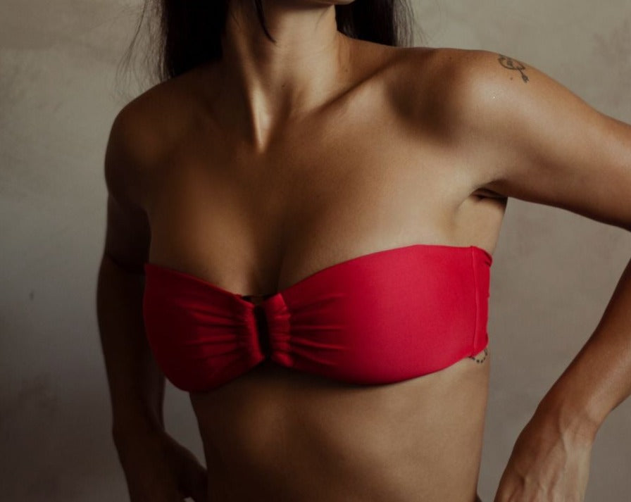 Amalfi Ring Bandeau Top | Scarlet by Indika