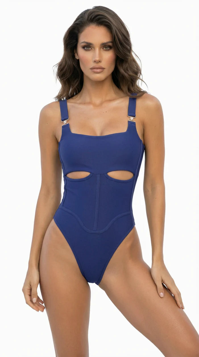 Gina High Leg - Blueberry By Maxine Yachtwear