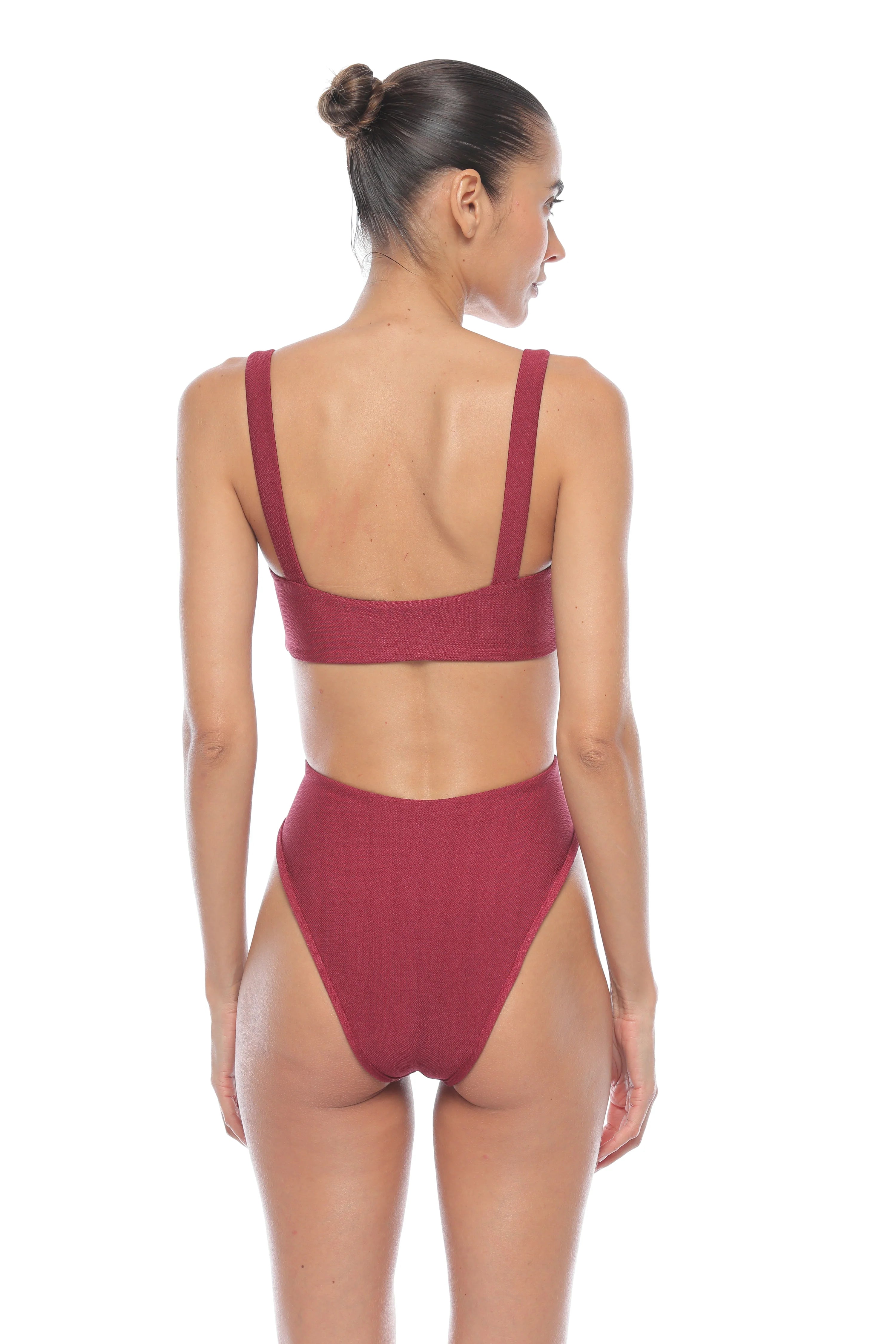 Carter High Leg - Burdeaux By Maxine Yachtwear