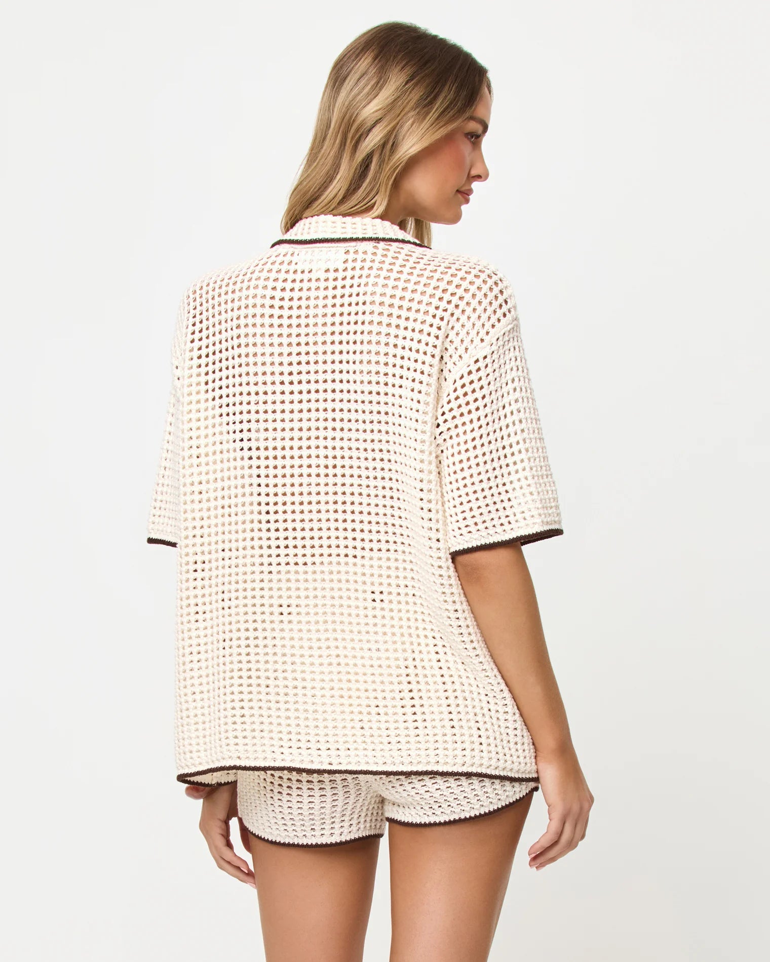 Scout Shirt & Scout Short Set - Cream/Espresso x The Salty Blonde by L*Space