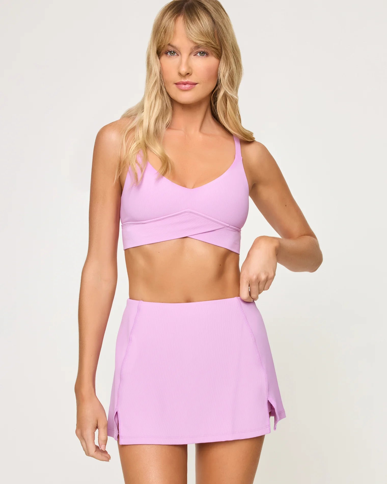 Unmatched Bra & Unmatched Skort Set- Mauve by L*Space