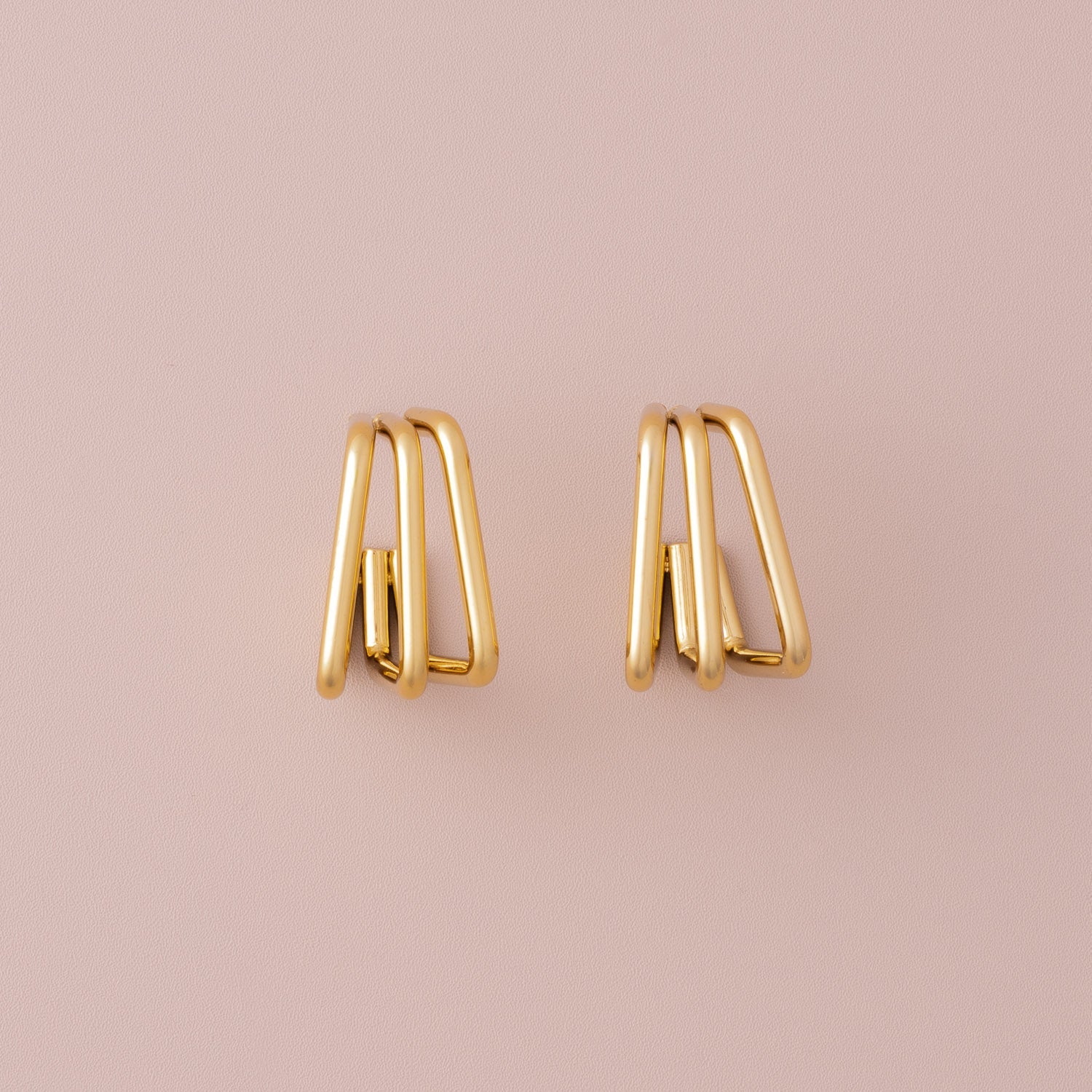 Small Tri-Lane Earrings