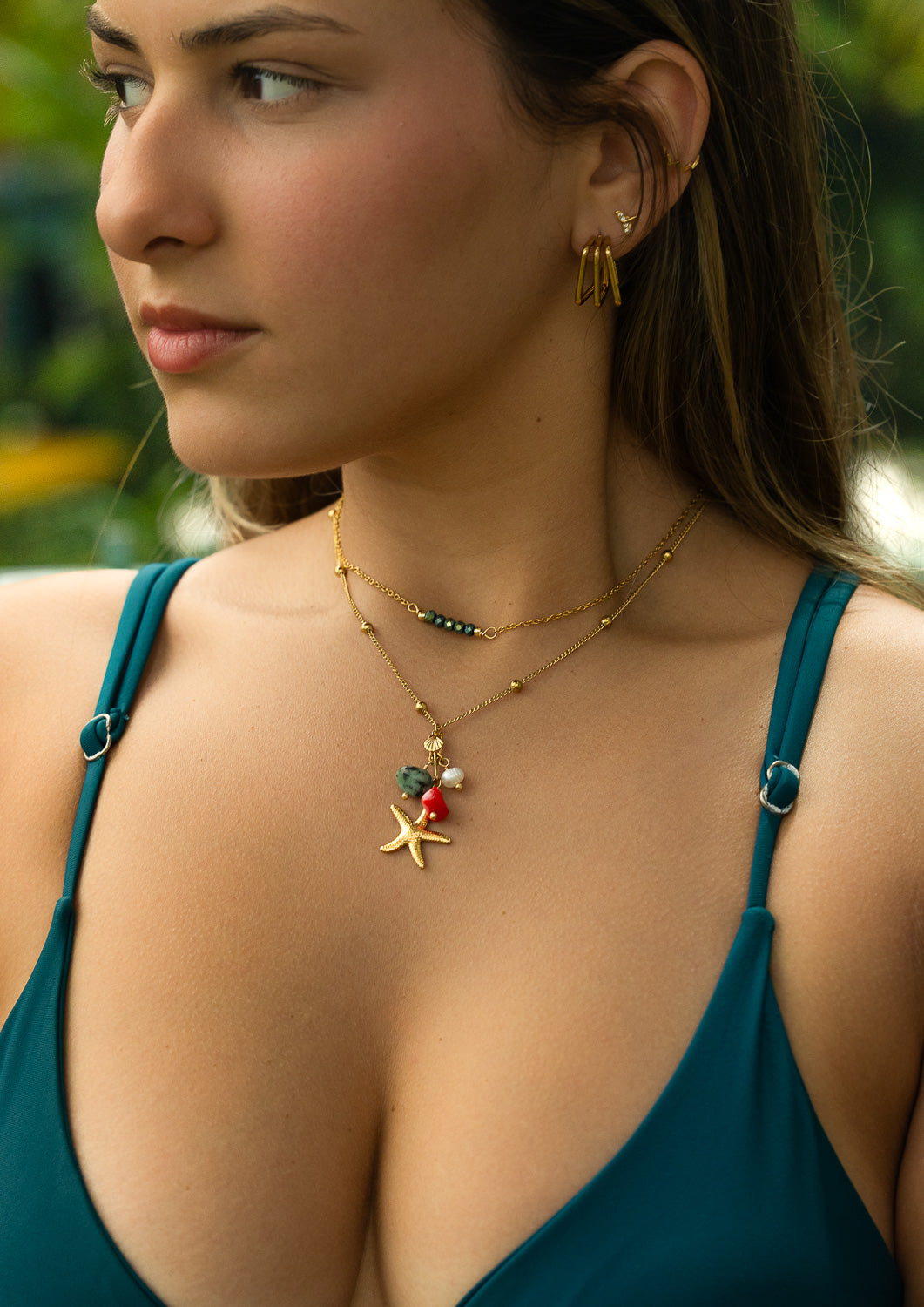 Small Tri-Lane Earrings