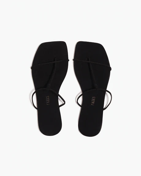 Chloe in Sable - Square Toe Suede Sandal by Tkees