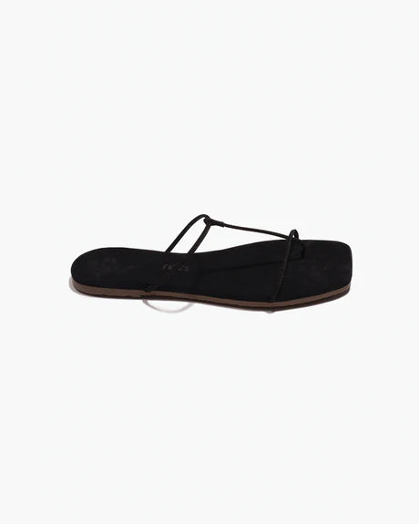 Chloe in Sable - Square Toe Suede Sandal by Tkees