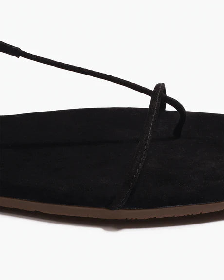 Chloe in Sable - Square Toe Suede Sandal by Tkees