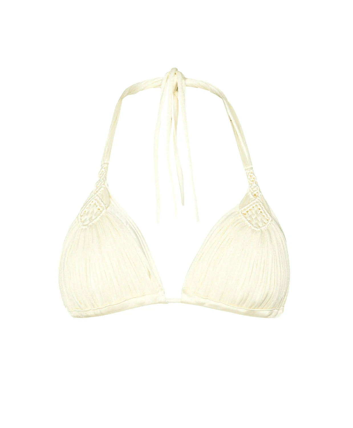 Mila Tri Top & Mila Tie Side Teeny Bottom - Cream by PQ Swim