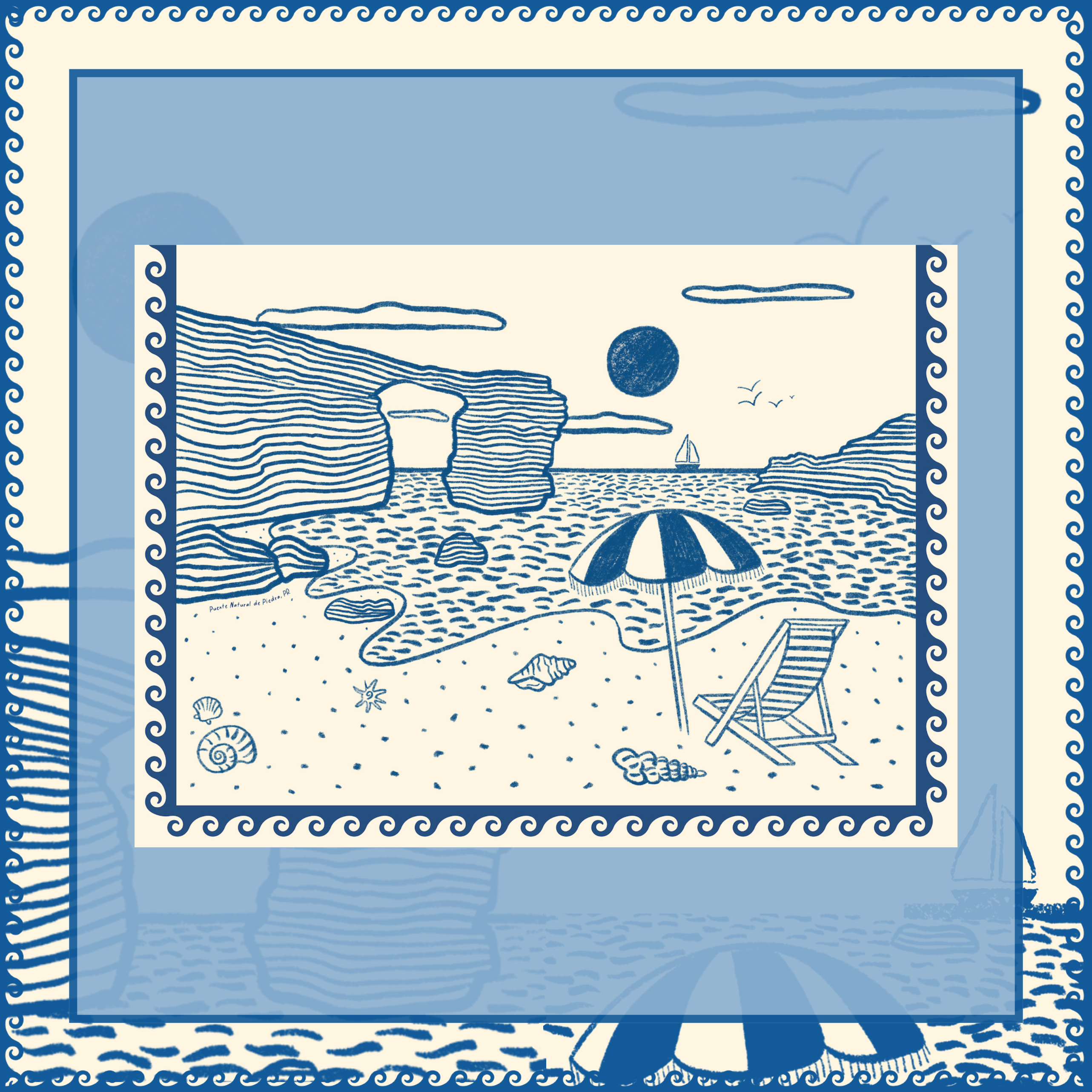 Playa Blue Pareo by Ugly Sister