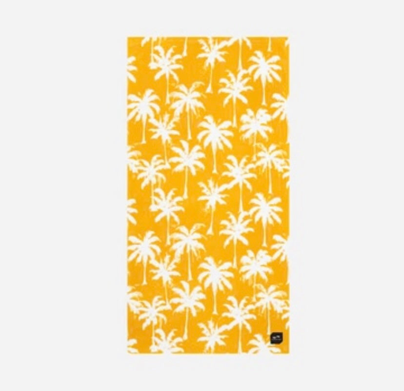 Luca Beach Towel White/Mustard