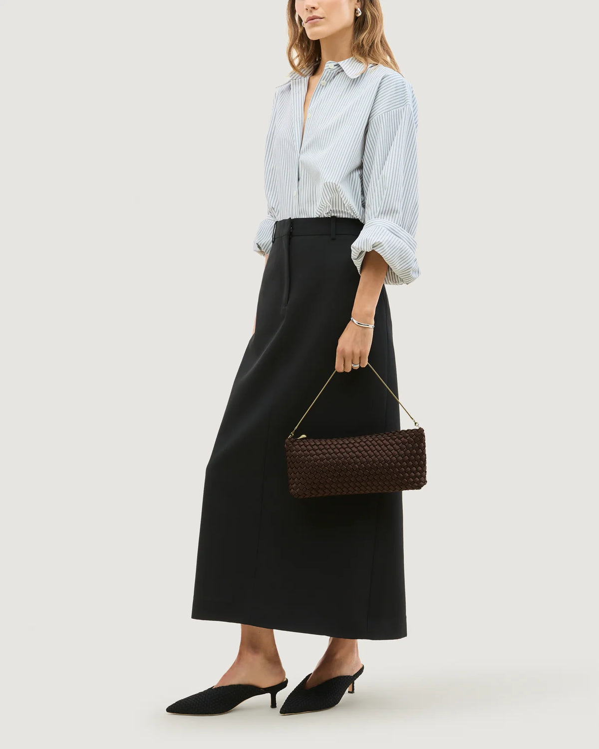 Gala Clutch Satin - Chocolate By Naghedi
