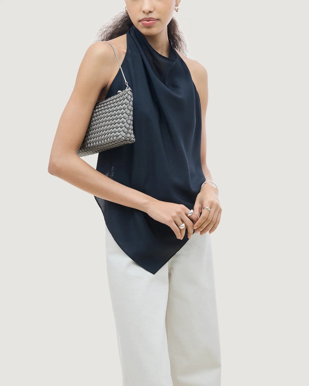 Gala Clutch Satin - Graphite By Naghedi