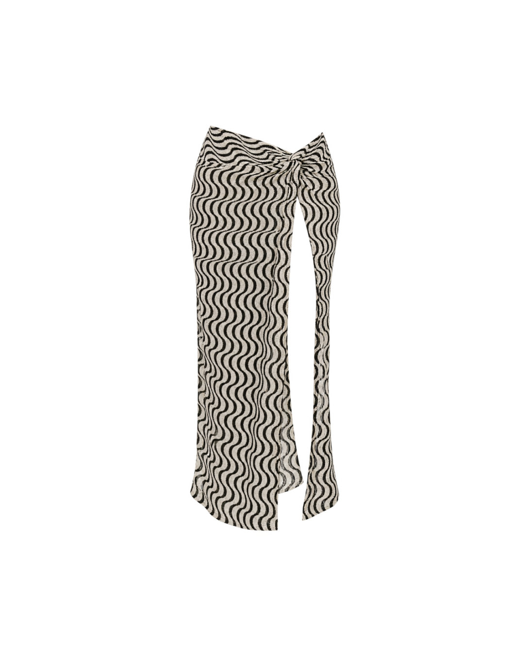 OPTIC MOTION - Twist Front Skirt - Black/White by Lulifama