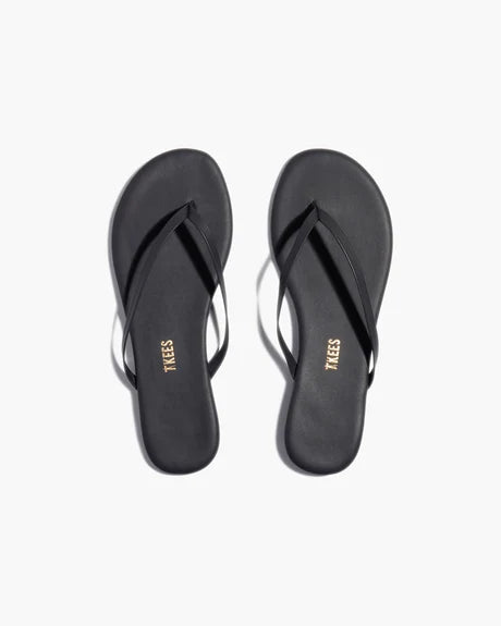 Lily Pigments in Washed Black- Flip Flops by Tkees