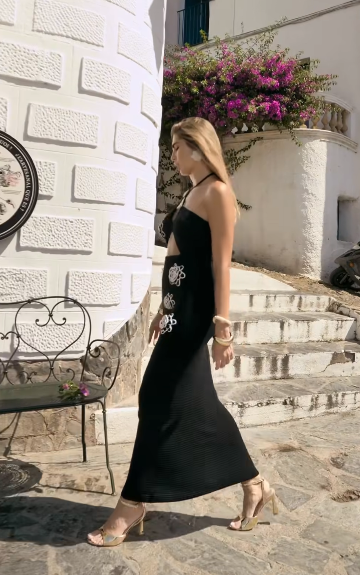Pipa Black Roses Dress by Capittana