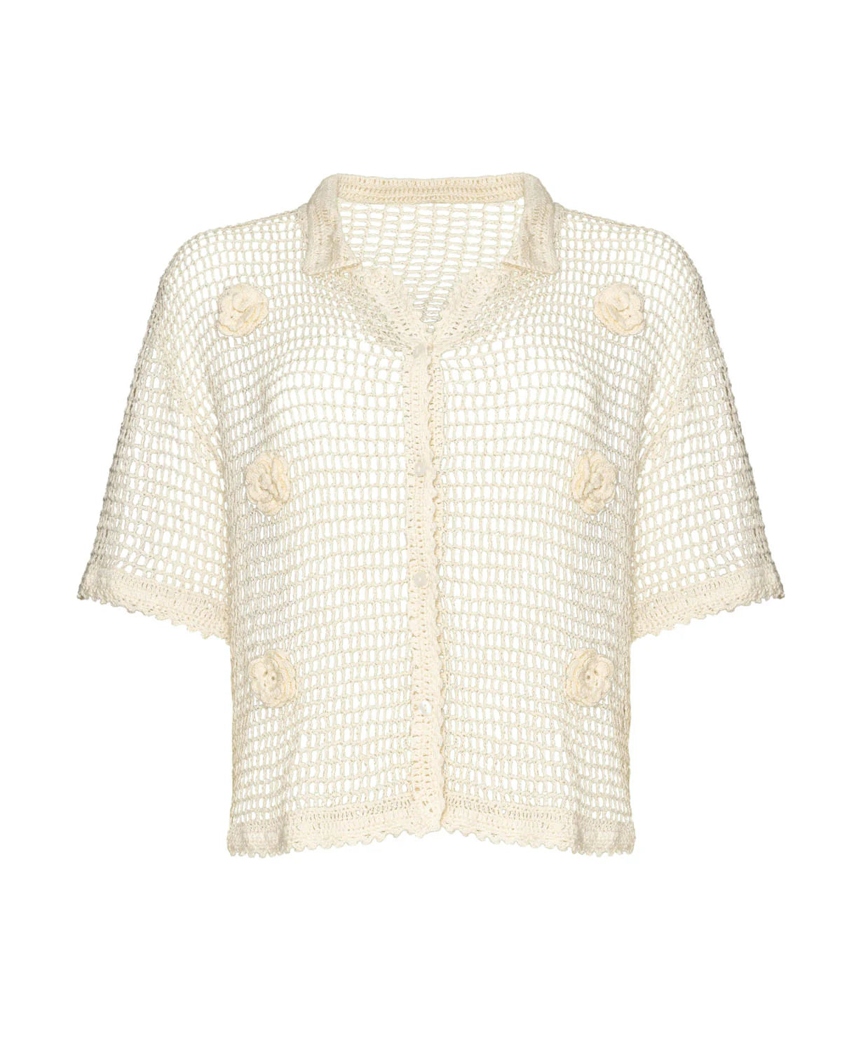 Flower Top & Ivory Eliza Pant Cover Up Set - Ivory by PQ Swim