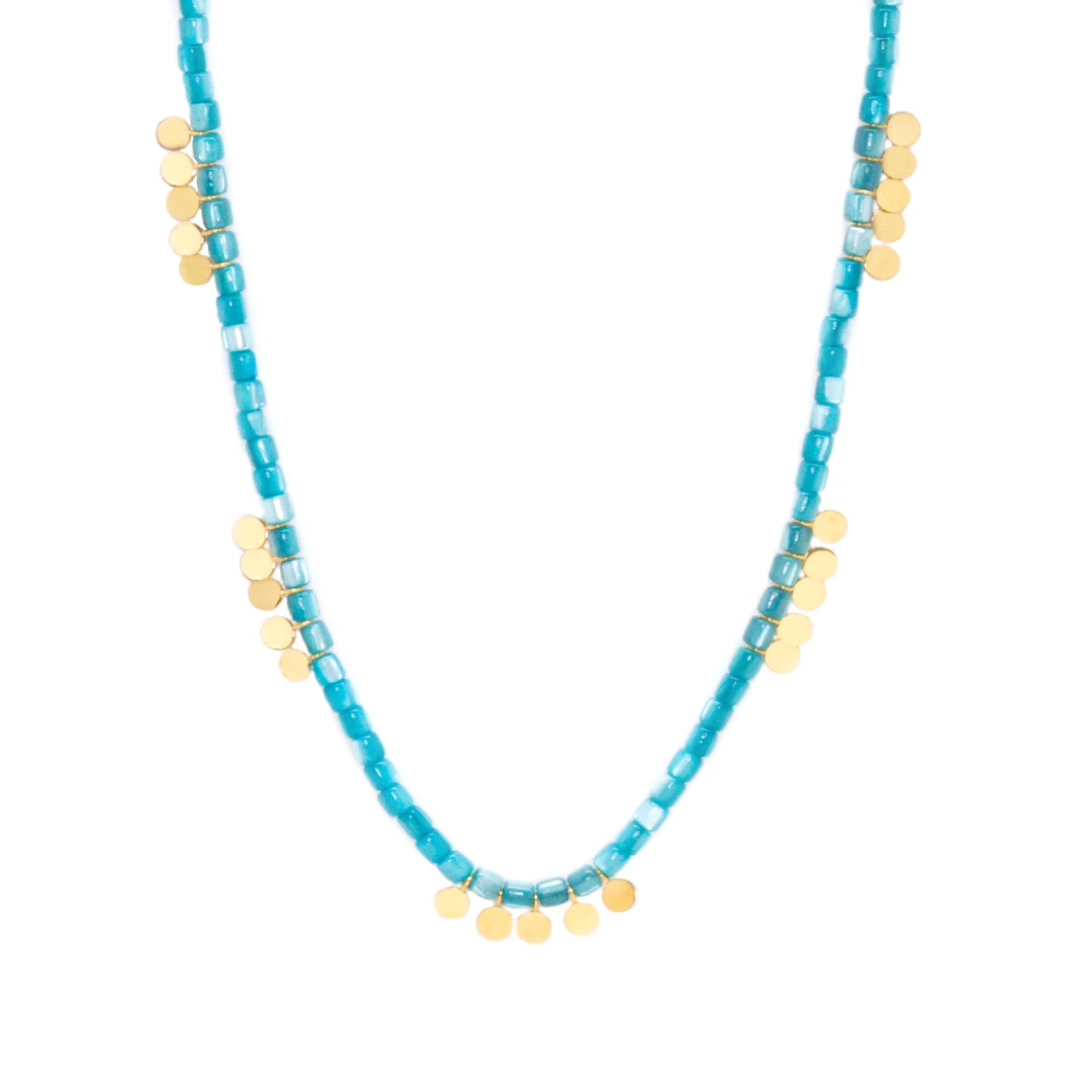 Lucky Pennies Necklace~ Turquoise Salty Babes by Salty Cali