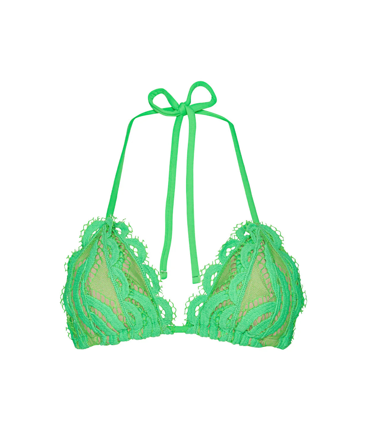 Lace Triangle Top & Lace Teeny Tie Side Bottom - Matcha by PQ Swim