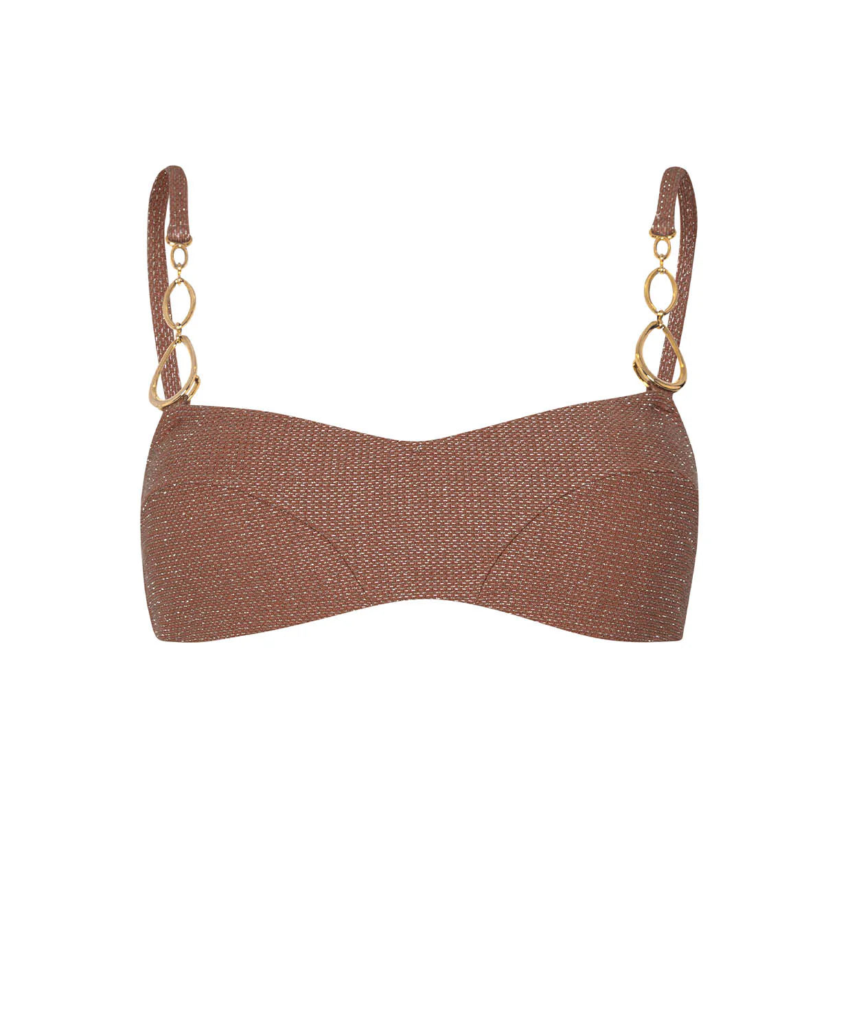 Mocha Sasha Bralette Top & Mocha Mara Full Bottom by PQ Swim