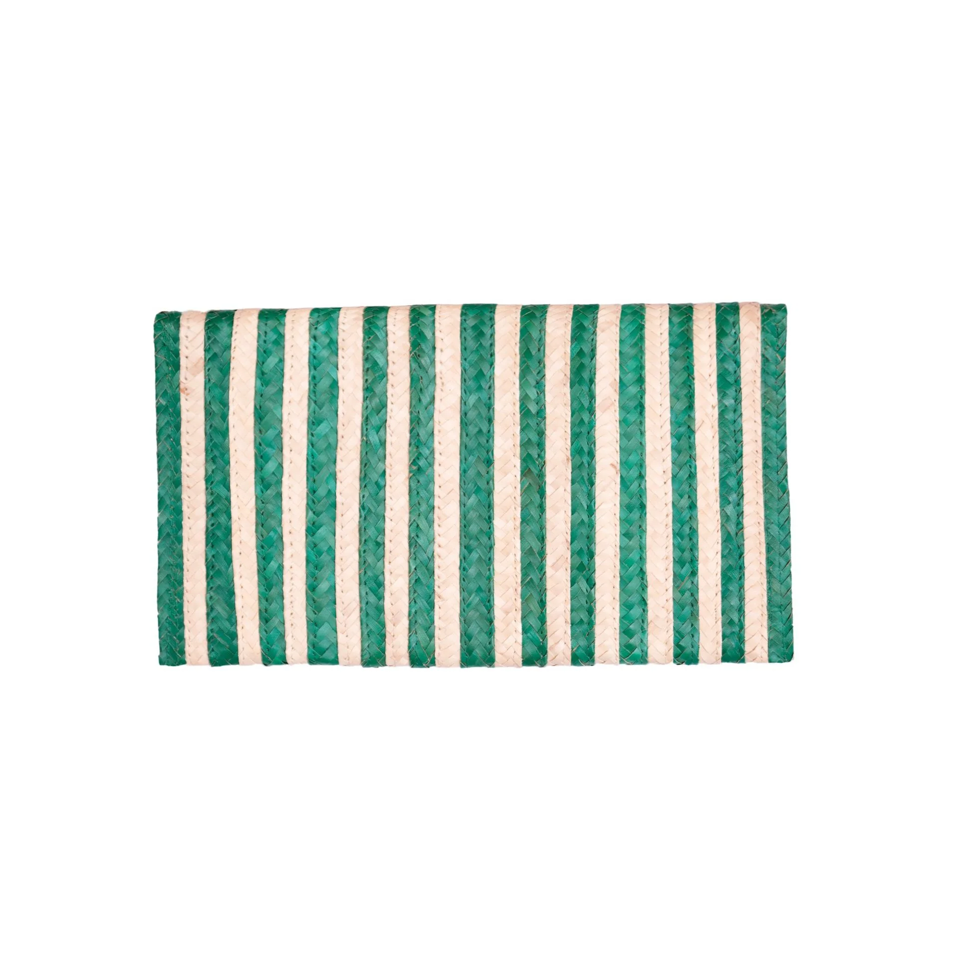 Brooke - Cream/Green Small Clutch