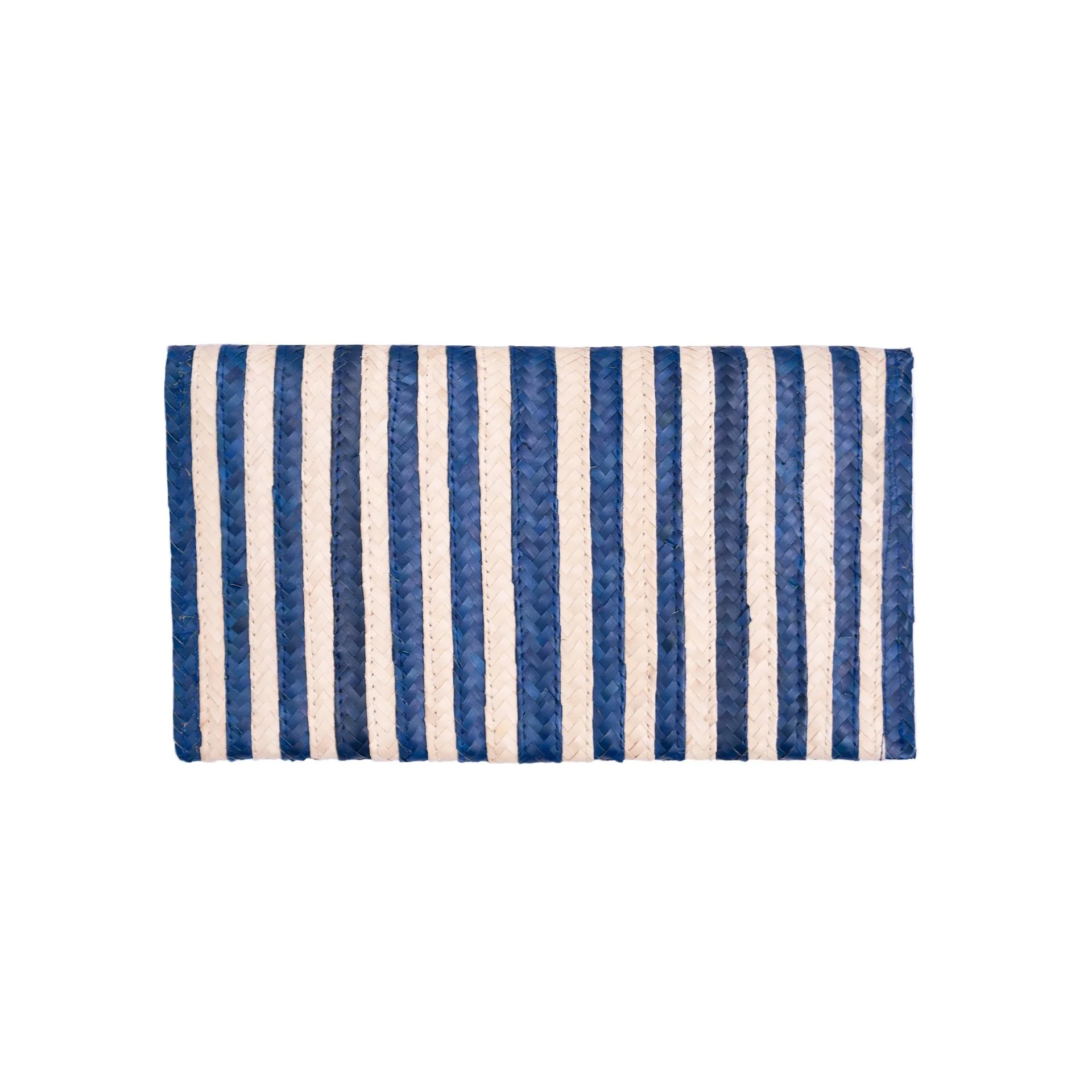 Brooke - Cream/Blue Small Clutch