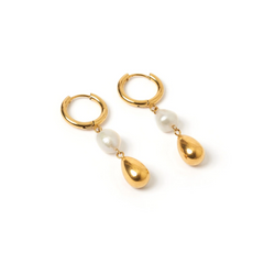 Arianna Pearl and Gold Earrings by Arms of Eve