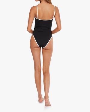 Strapless One Piece - Black/ Off White by We Wore What