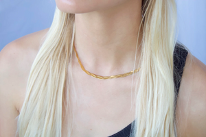 Braid Necklace Gold~ Salty Babes by Salty Cali
