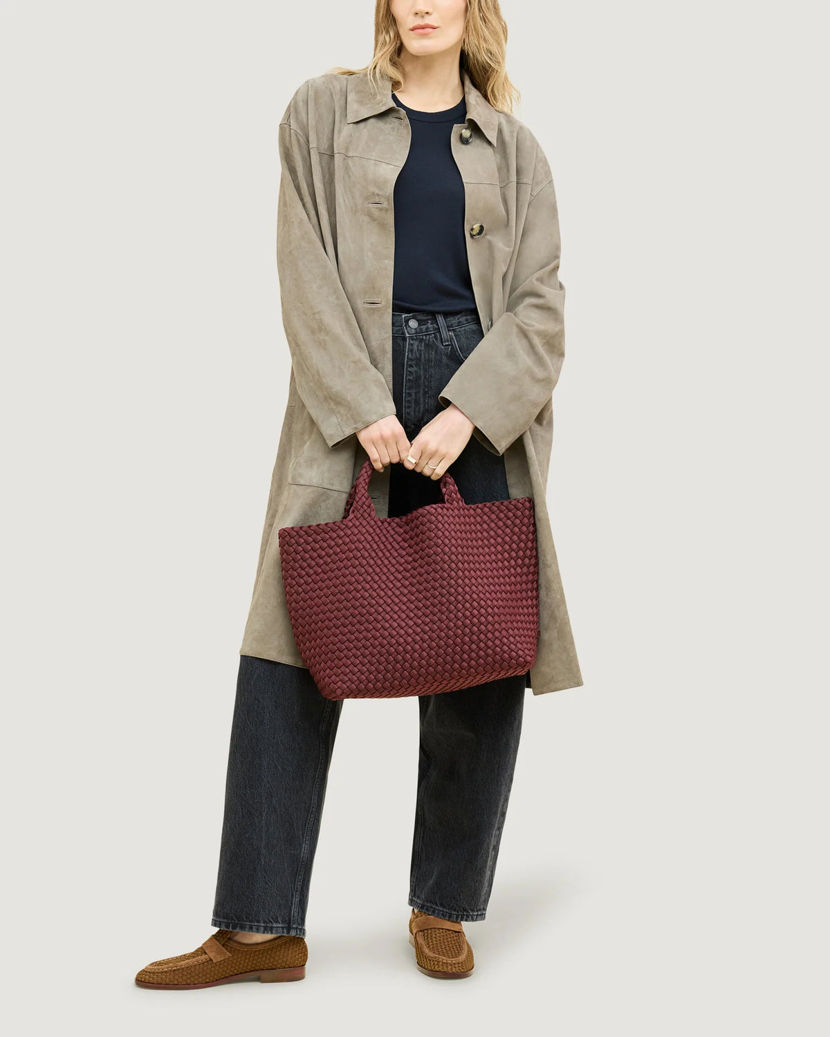 St. Barths Medium Tote - Bordeaux By Naghedi