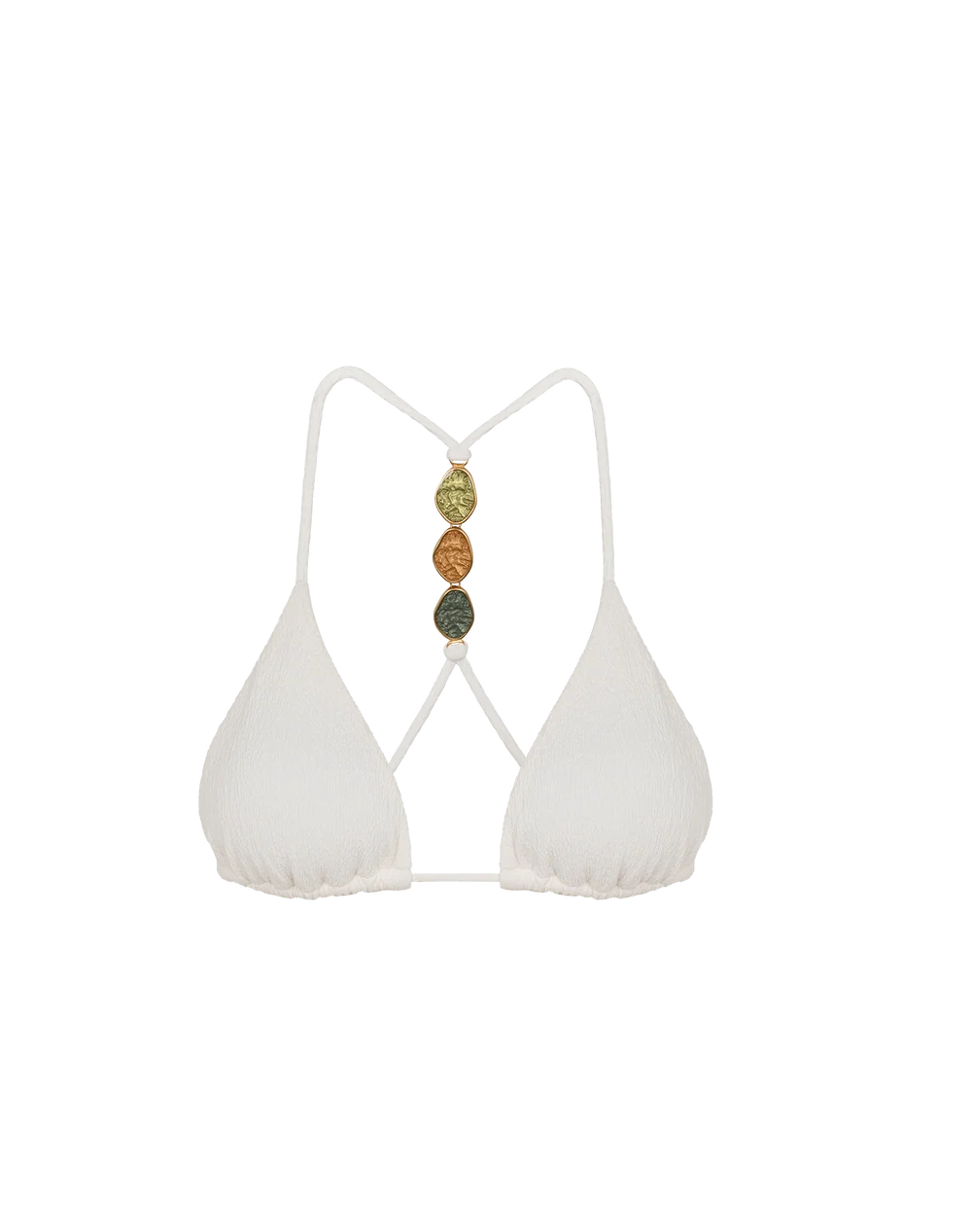 Firenze Petra T Back Tri Top & Firenze Tie Side Bottom Brazilian - White By Vix Paula Hermanny