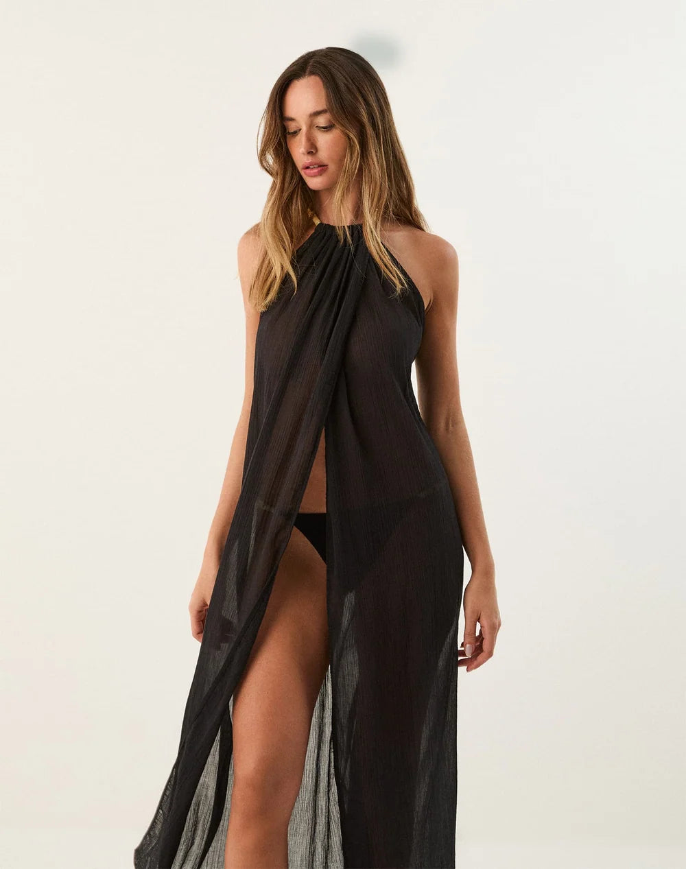 Cloe Long Cover Up - Black By Vix Paula Hermanny