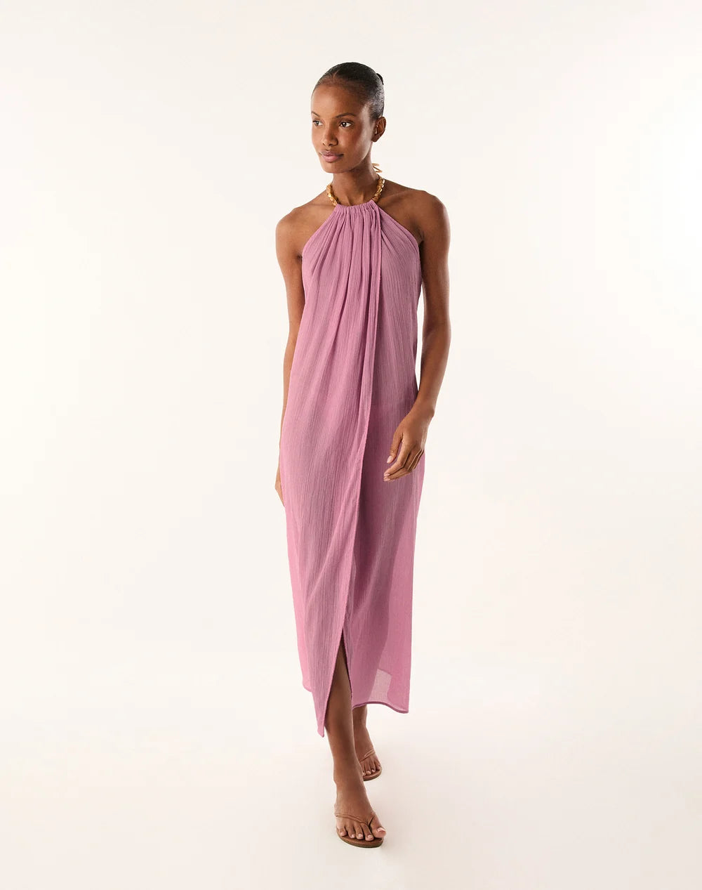 Cloe Long Cover Up - Pink By Vix Paula Hermanny