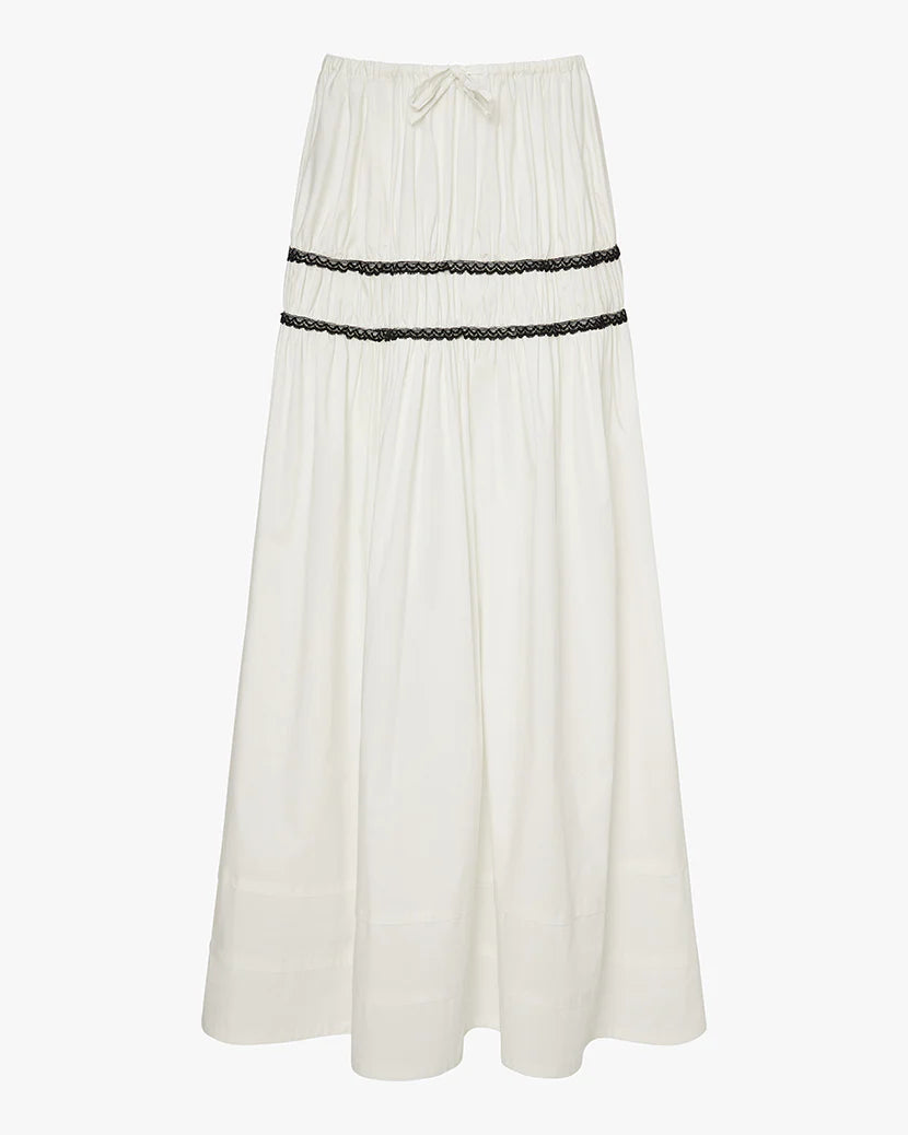 Ruched Crop Top & Tiered Midi Skirt Set by We Wore What