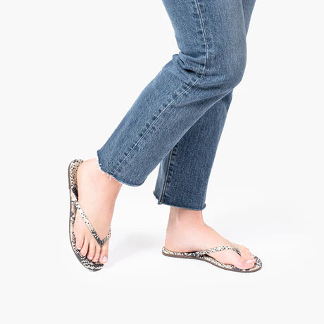 Lily Vegan in Sand Snake - Studio Exotic Sandal by Tkees