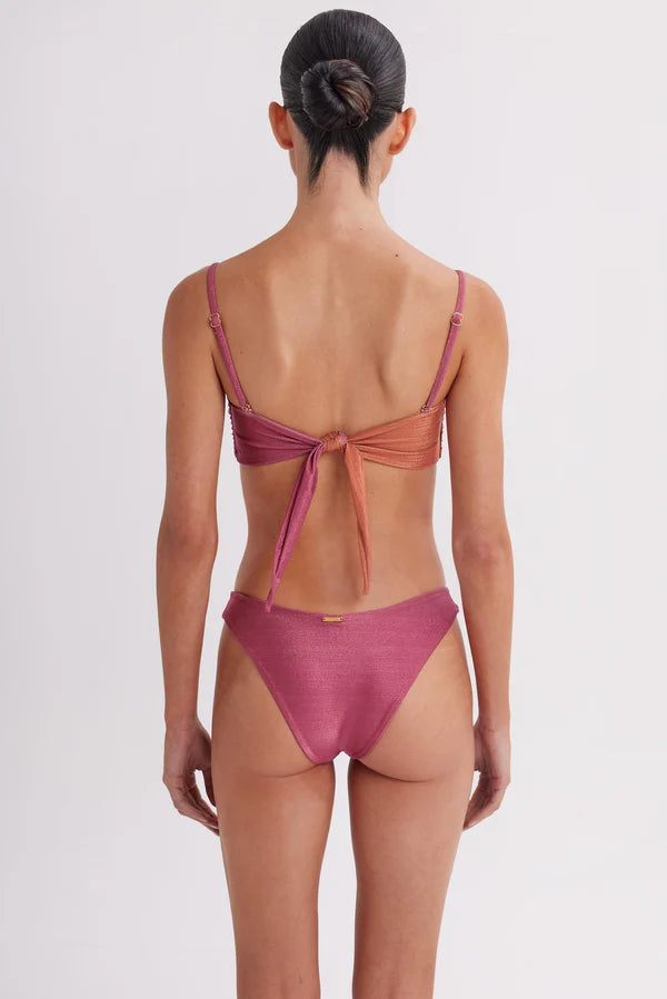 Bikini Top Hana Magenta & Bikini Bottom Alice Magenta by Mar De Lua