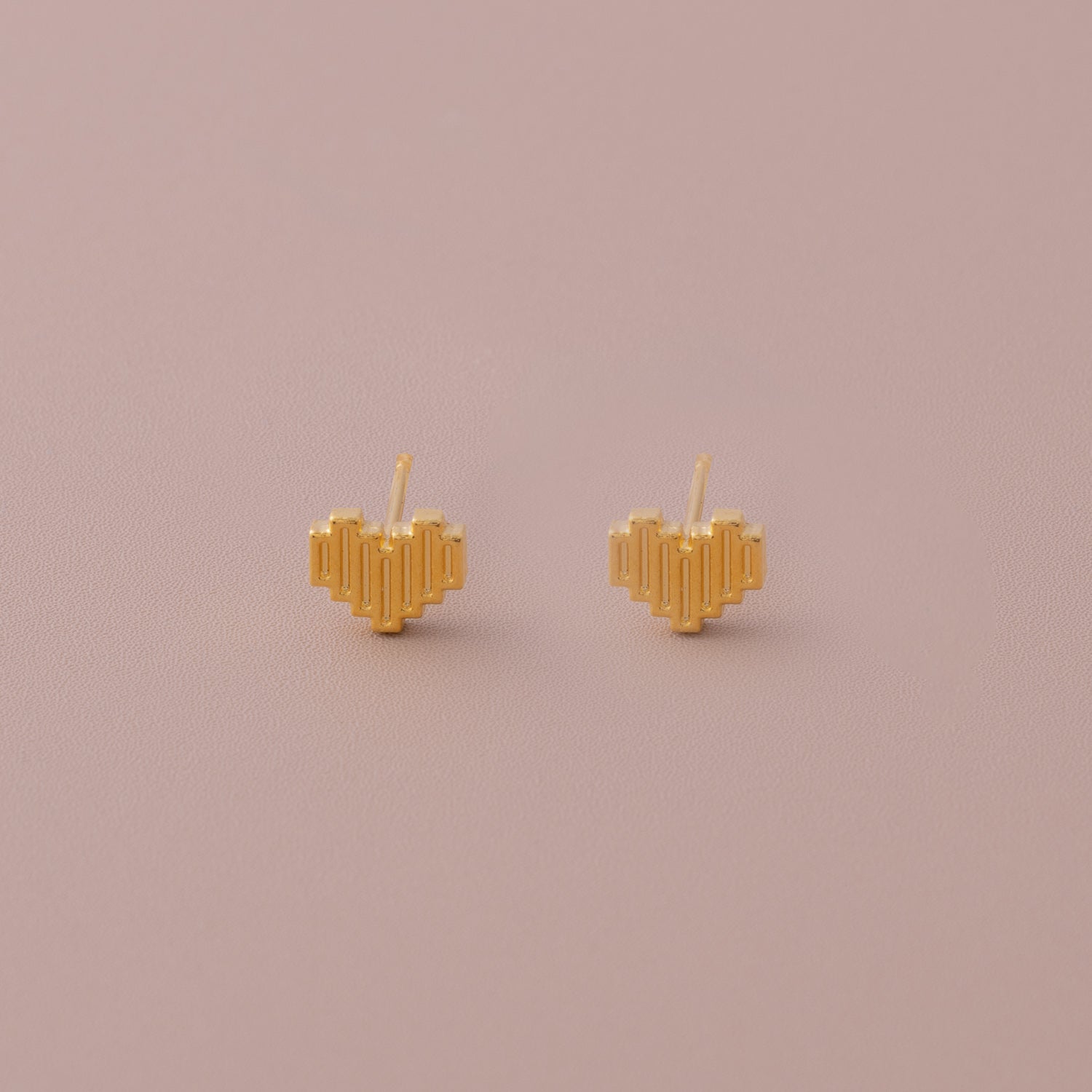 8bit Heart Stud Earrings