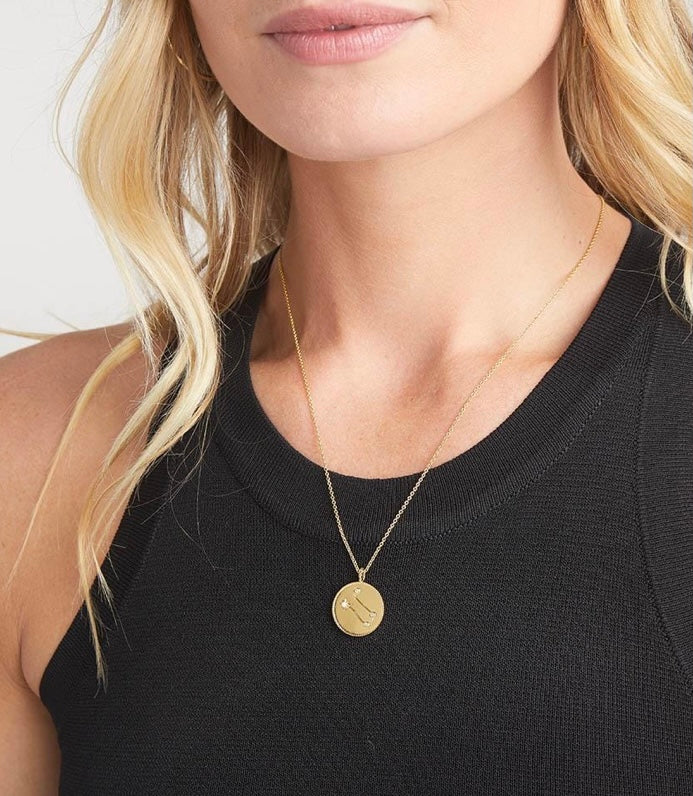 Opalite Gemini Astrology Coin Necklace by Gorjana