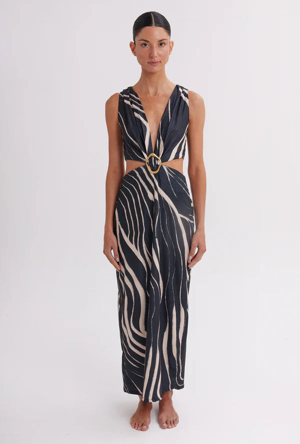 Midi Dress Saphi Waves by Mar de Lua