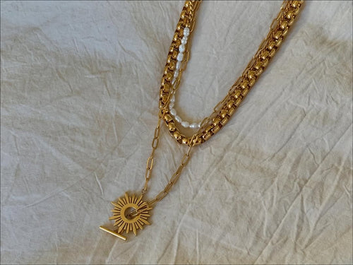 Golden Sun Necklace ~ by Salty Cali