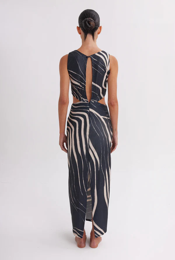 Midi Dress Saphi Waves by Mar de Lua